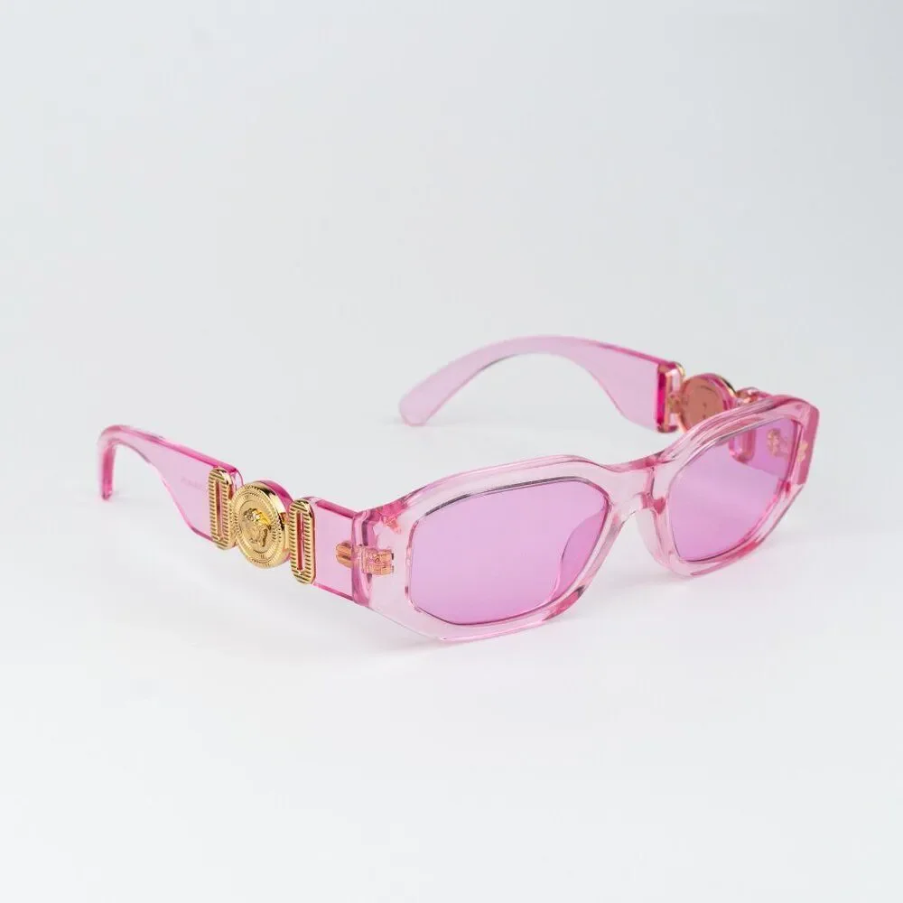 Versace KIDS Sunglasses Transparent Pink Fuchsia Rectangle VK4429U 5370/5